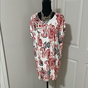 Chico's Size 2 (L) NWOT Paisley Scoop Neck Tunic